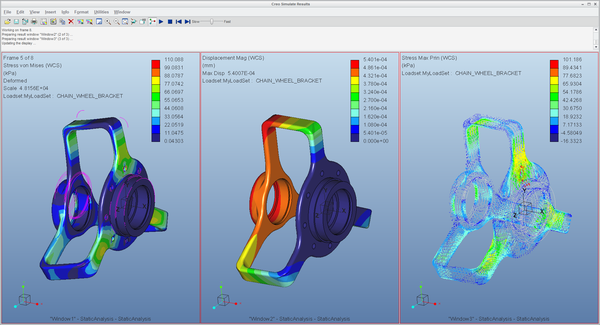 Creo Flow Analysis real-time result visualisation