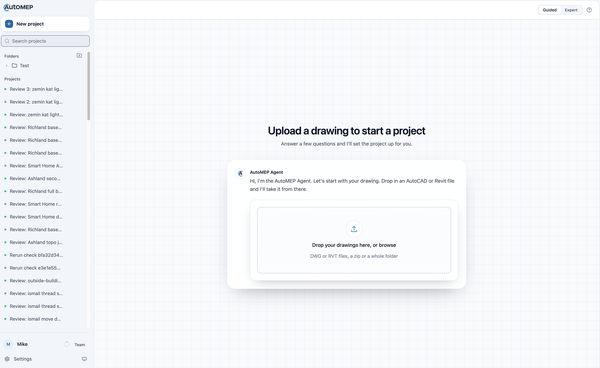 New project upload