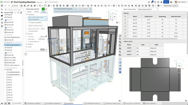 Onshape's Part Studios provide a flexible and innovative way to create parametric 3D models. Design complex solid, surface and sheet metal parts using top-down or bottom-up methodologies.