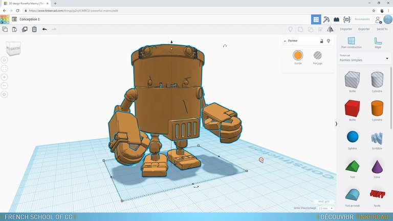 Tinkercad browser-based 3D design interface with block-based modeling