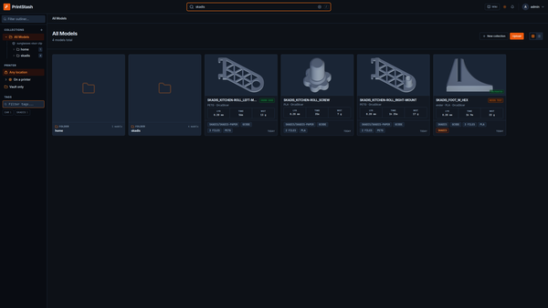 Searching and filtering the model library
