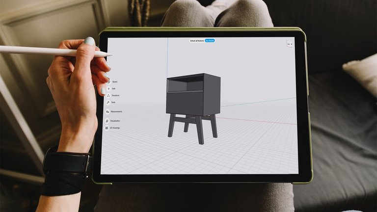 Shapr3D iPad and desktop 3D modeling interface