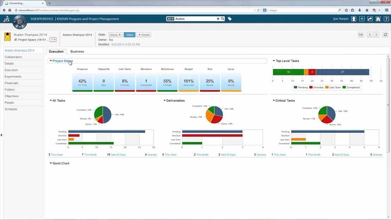 Dassault ENOVIA interface on 3DEXPERIENCE platform