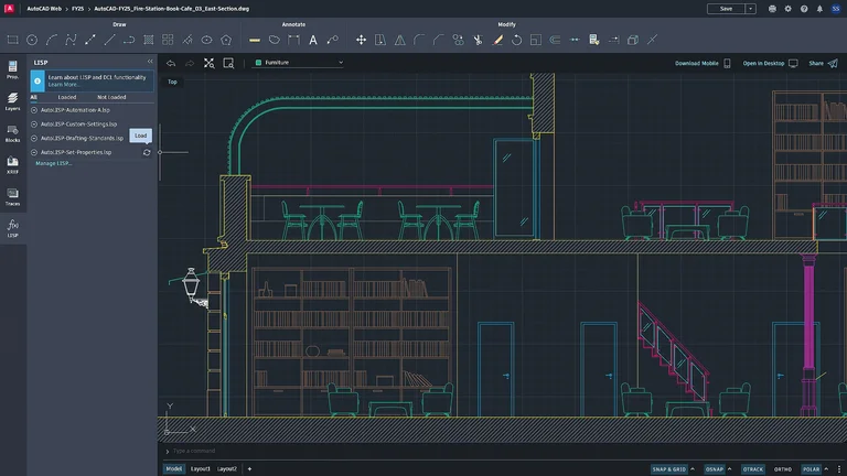 AutoCAD 2026 interface with AI smart blocks