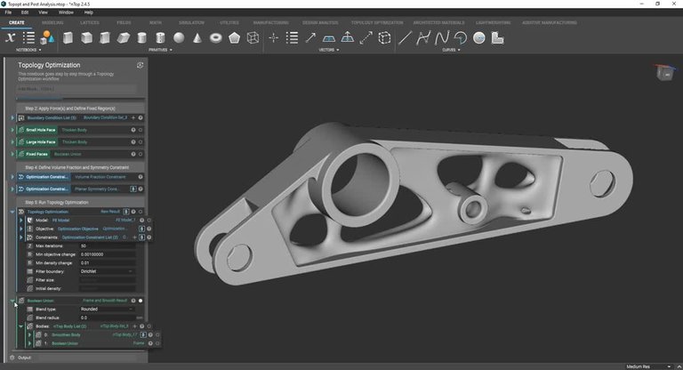 nTopology generative design with implicit modeling and lattice structures